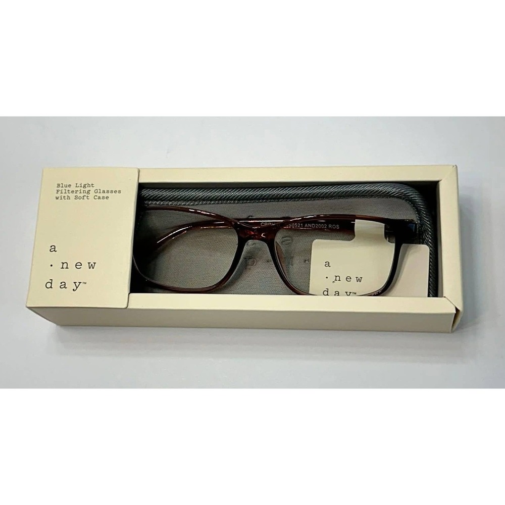 Blue Light Non-Prescription Computer Glasses‎ Brown Tortoiseshell by A New Day